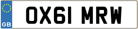 Trailer License Plate